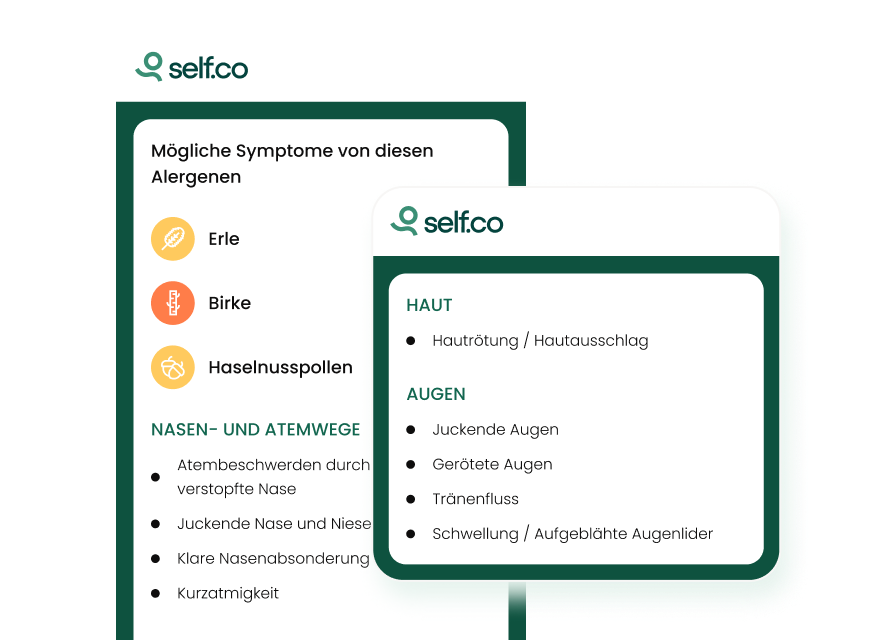 Verstehen Sie, welche Symptome mit Ihren Allergenen zusammenhängen.