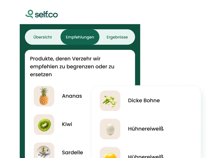 Finden Sie heraus, welche Lebensmittel Ihre Reaktionen auslösen könnten.
